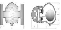 Vorbildlicher DSC Dampfentlüfter-funktionierte duktile Eisen-Schwimmer-Art Flansch-Ende F2F-Reihen-